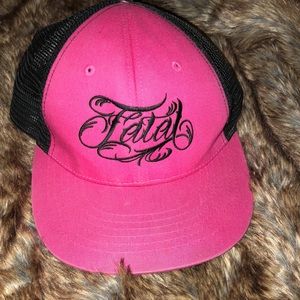Fatal hat pink and black hardly worn